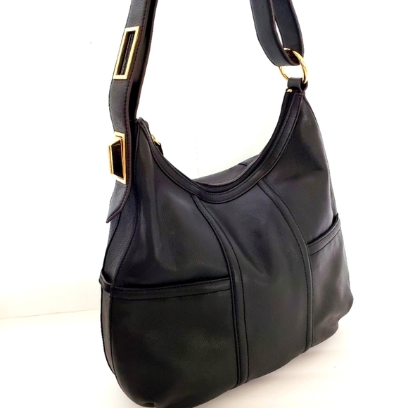 Tignanello Handbags - Tignanello Since 1989 Genuine Leather Black Shoulder Bag